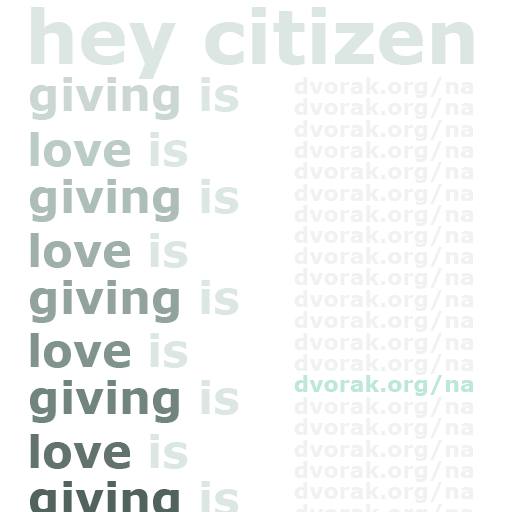 Hey citizen, giving is love is giving is love by Thijs Brouwers