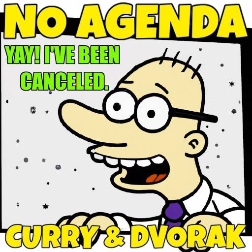 Scott Adams happy about being cancelled. Original art made by me. by Comic Strip Blogger