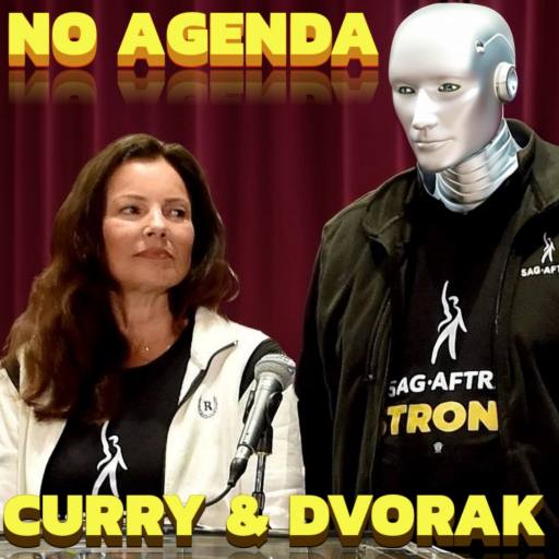 Fran Drescher and her robotically playing actor, kurwa by Comic Strip Blogger