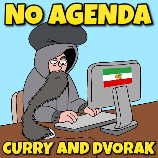 Variant 2 of no AI, hand-drawn: Iranian hacker in turban Iran style by Comic Strip Blogger