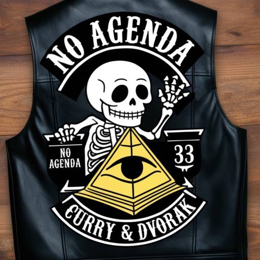 No Agenda Curry & Dvorak biker vest by GuitarOfThrones