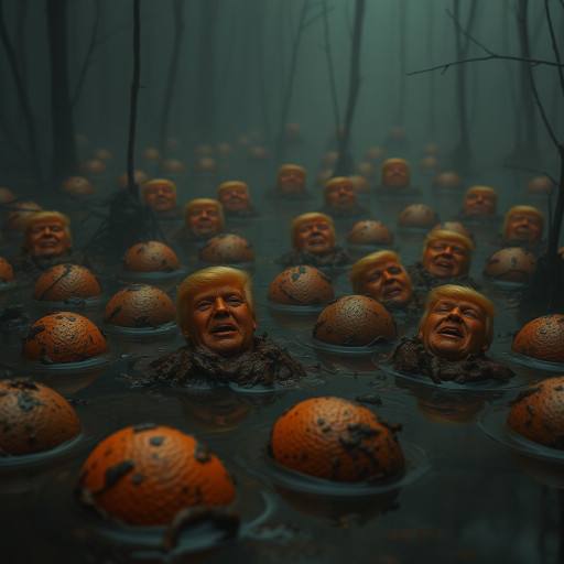 Orange Trump egg pods by JDHog